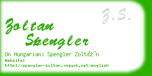 zoltan spengler business card